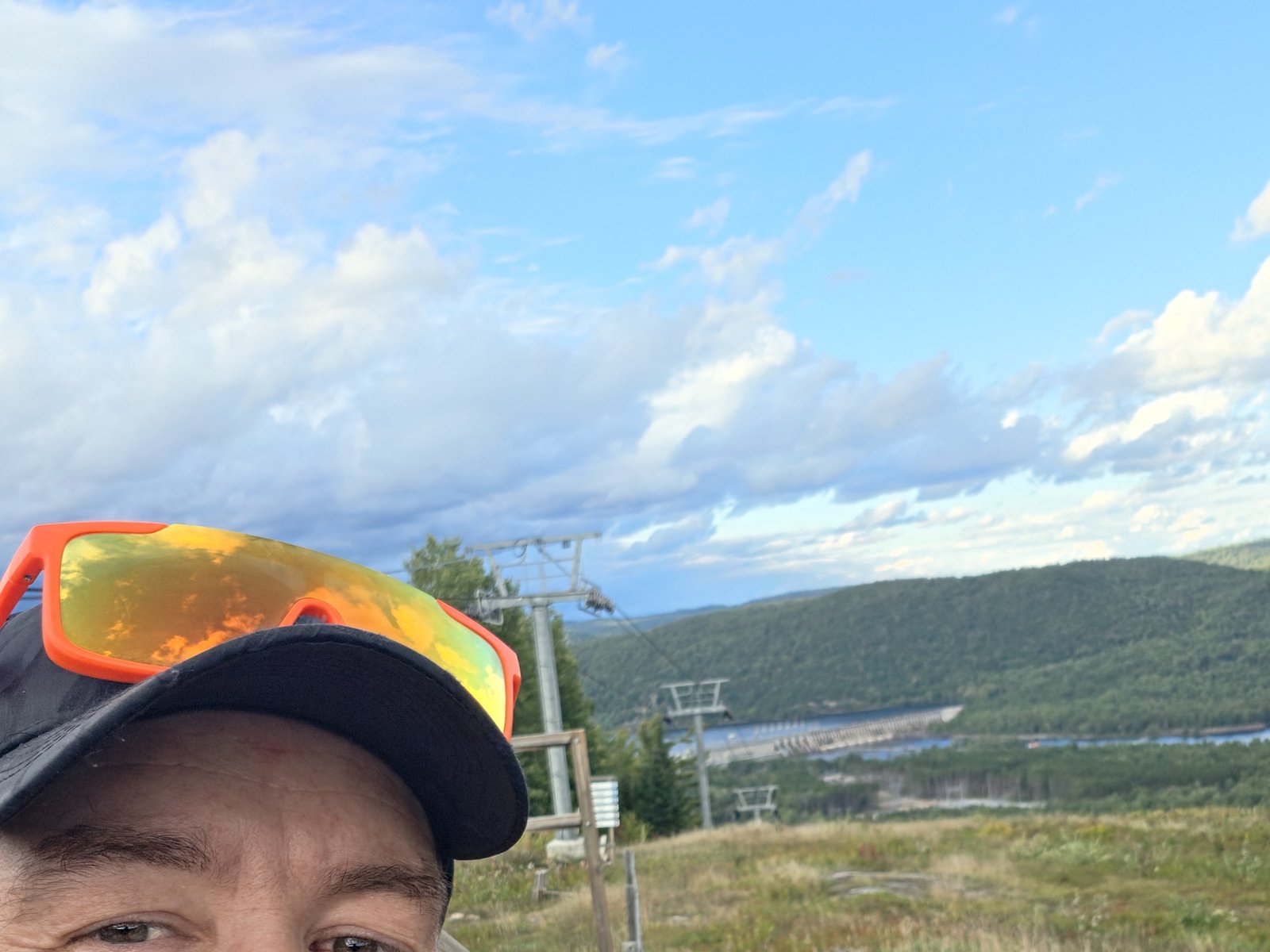 Blake Tomlinson at a lookout on a hike